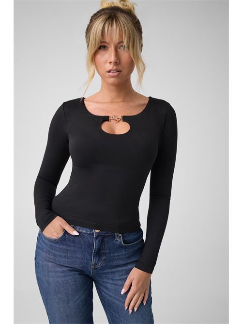 Top con dettagli gioiello GUESS | W6BP27K6288/JBLK